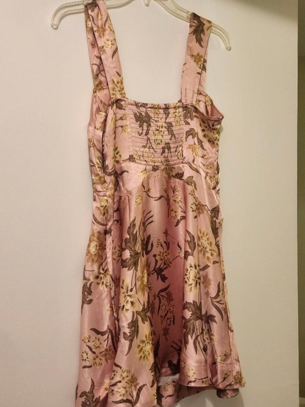 Maeve Floral Satin Mini Dress - Size MP - Picture 2 of 5